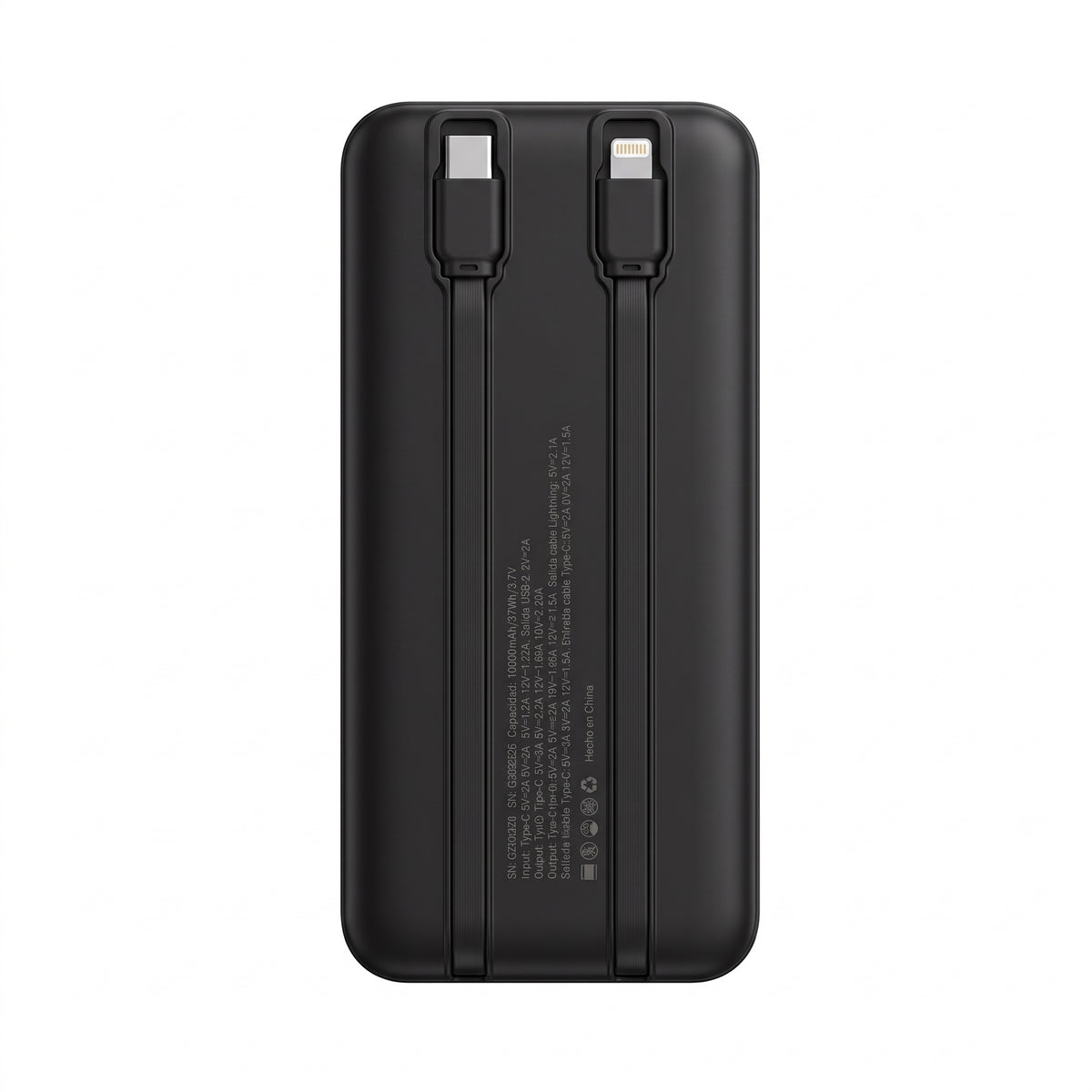 Batería Externa Moreka K117 10000mAh con 22.5W, Cables Integrados y Pantalla Digital