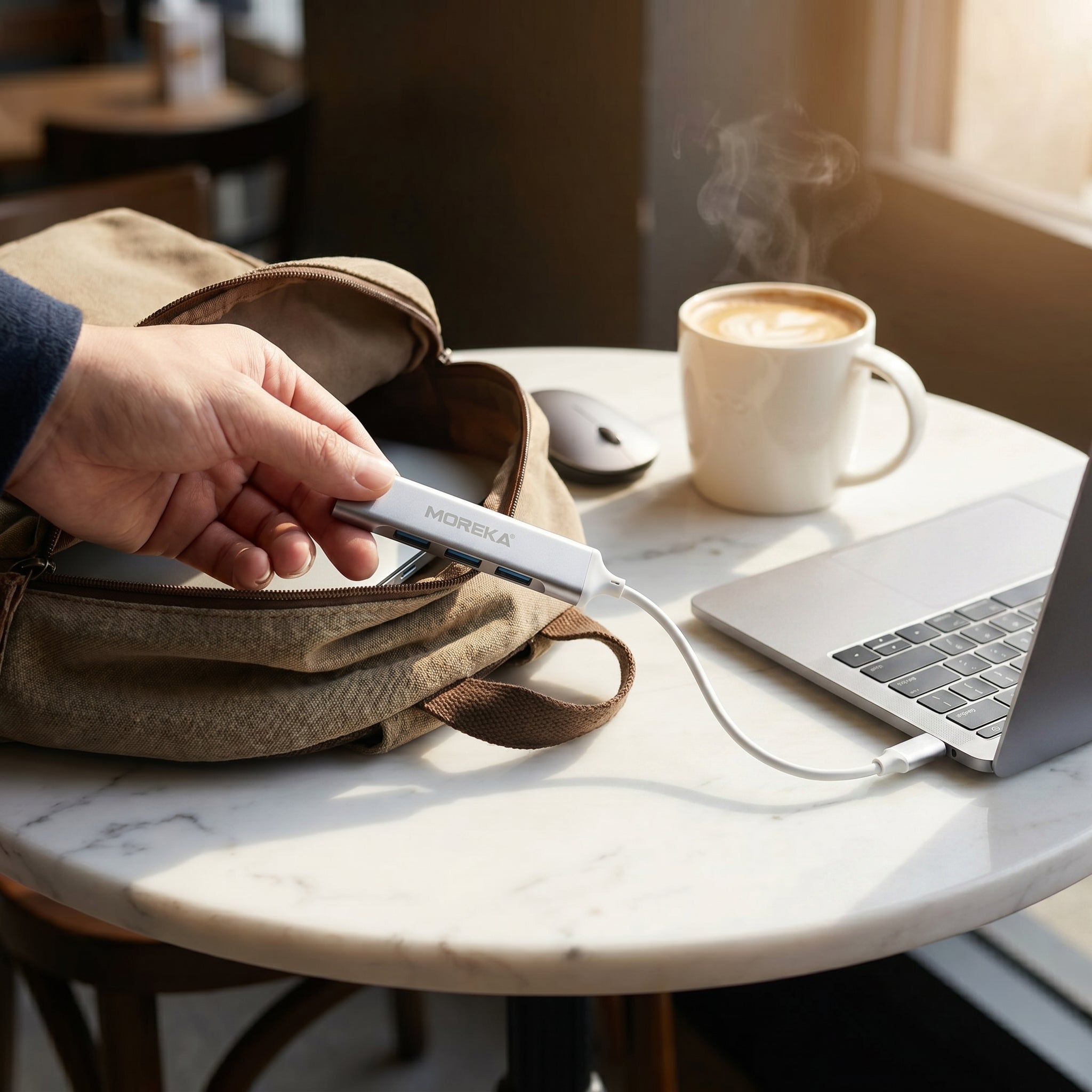 Hub USB 3.0 Moreka KZ02 4 en 1 Alta Velocidad Plug & Play