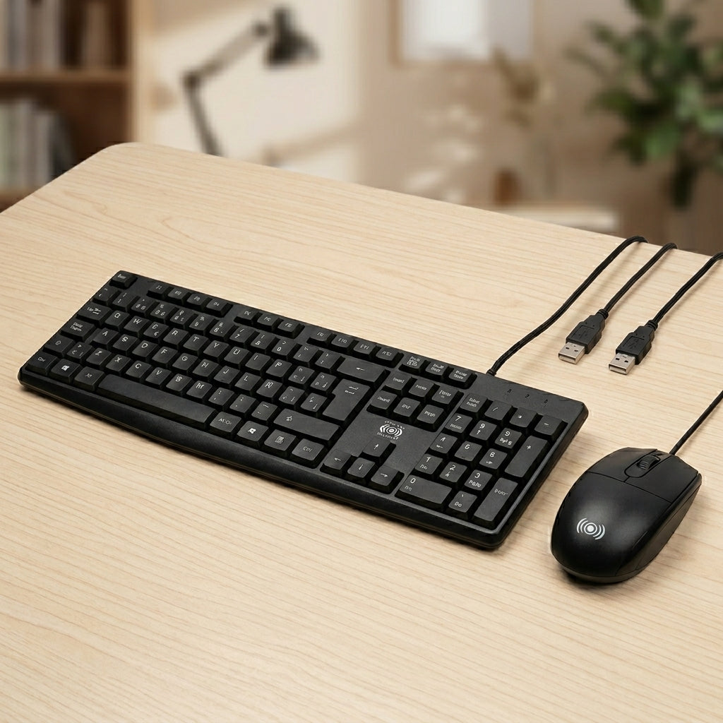 Teclado y Mouse Alámbrico Delgado  CE-WS790 Control Expert