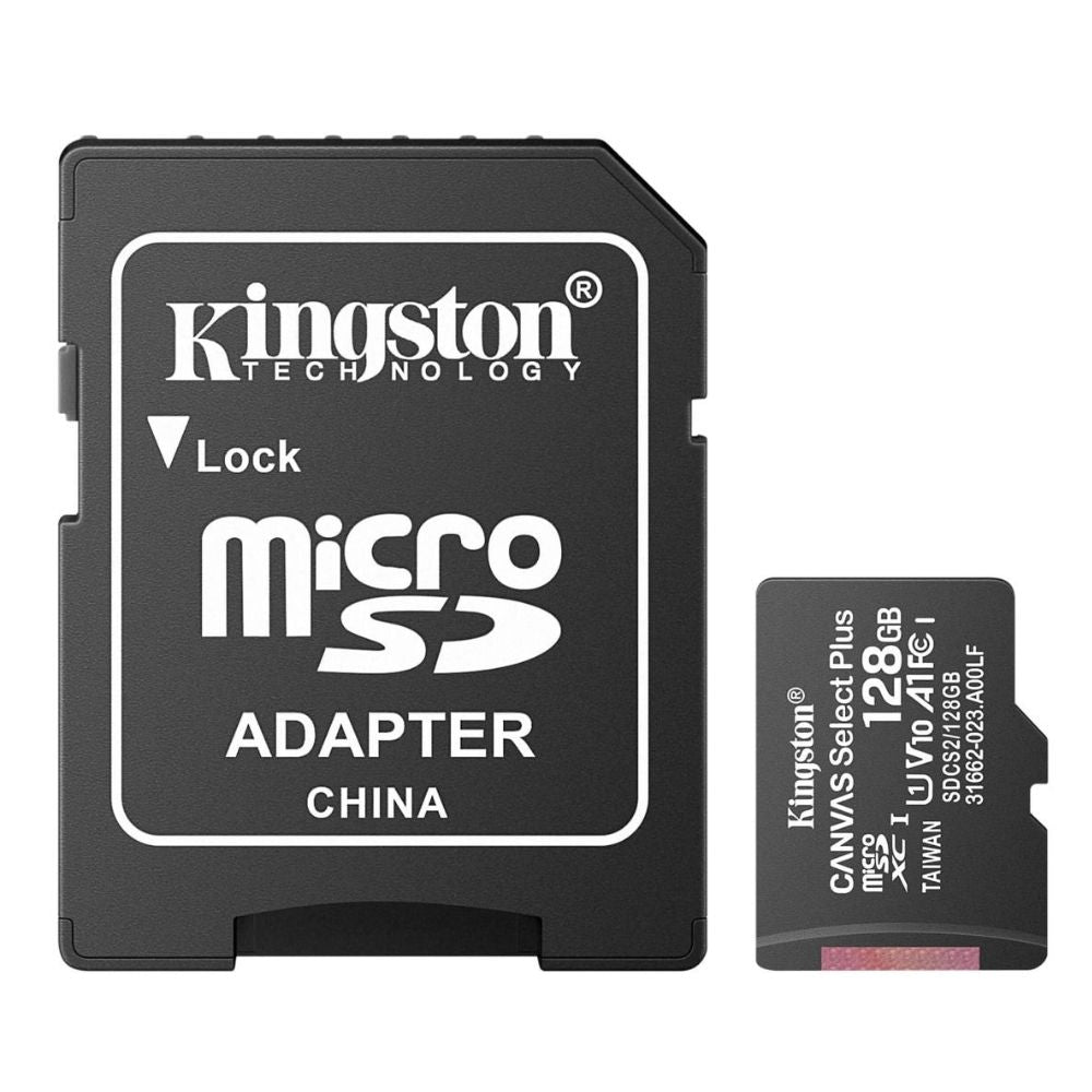 Memoria MicroSD Kingston 128GB Canvas Select Plus Incluye Adaptador SD