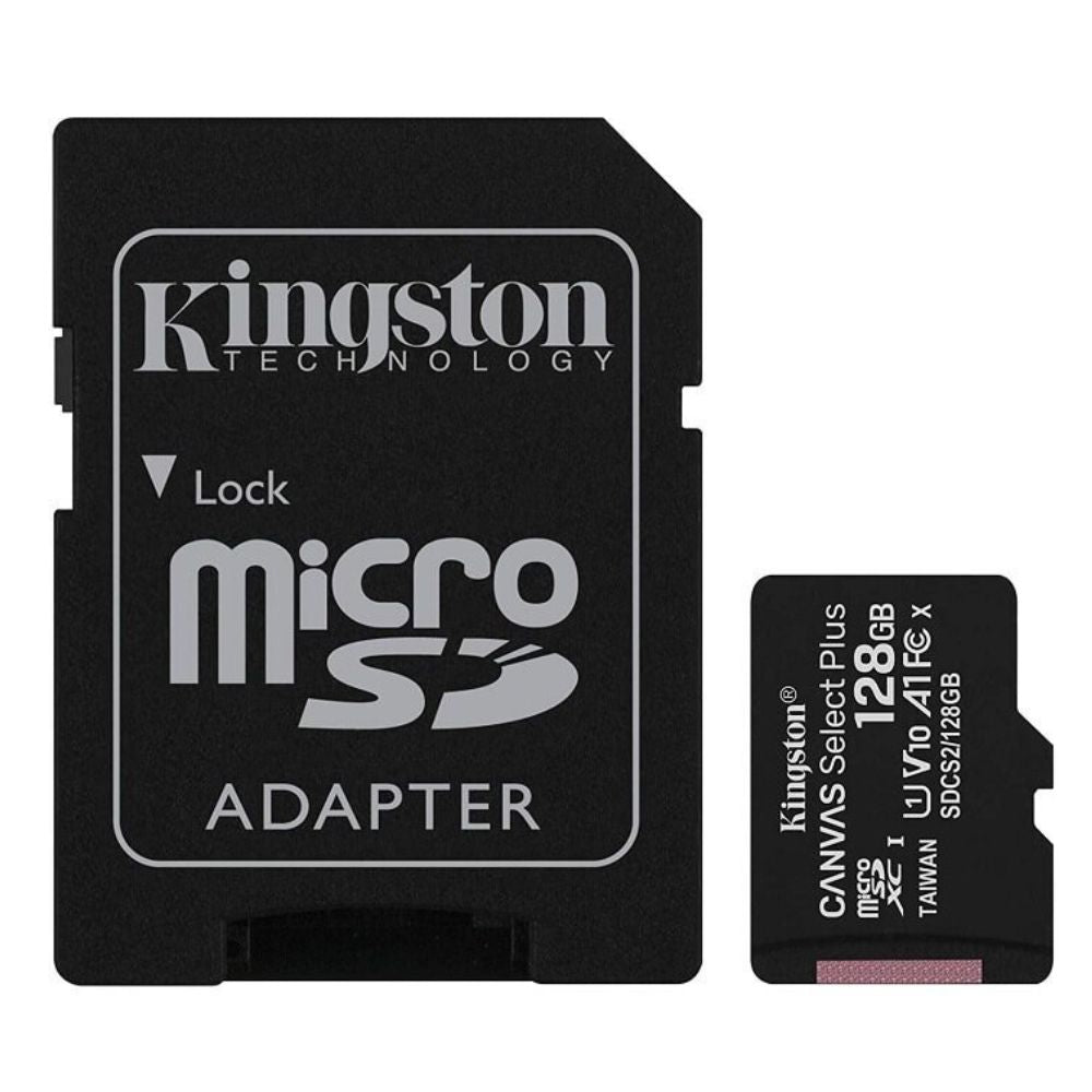 Memoria MicroSD Kingston 128GB Canvas Select Plus Incluye Adaptador SD