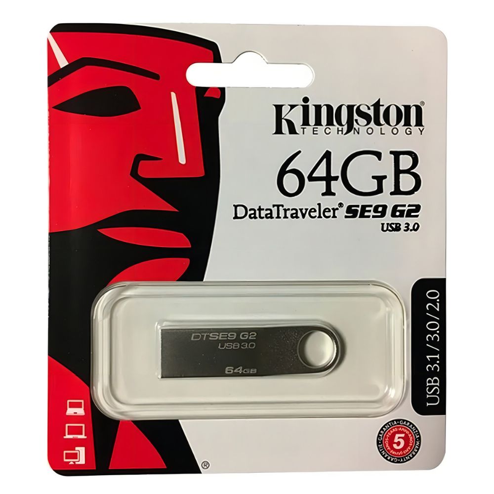 Memoria USB Kingston DataTraveler SE9 DTSE9H 64GB 3.0 plateado