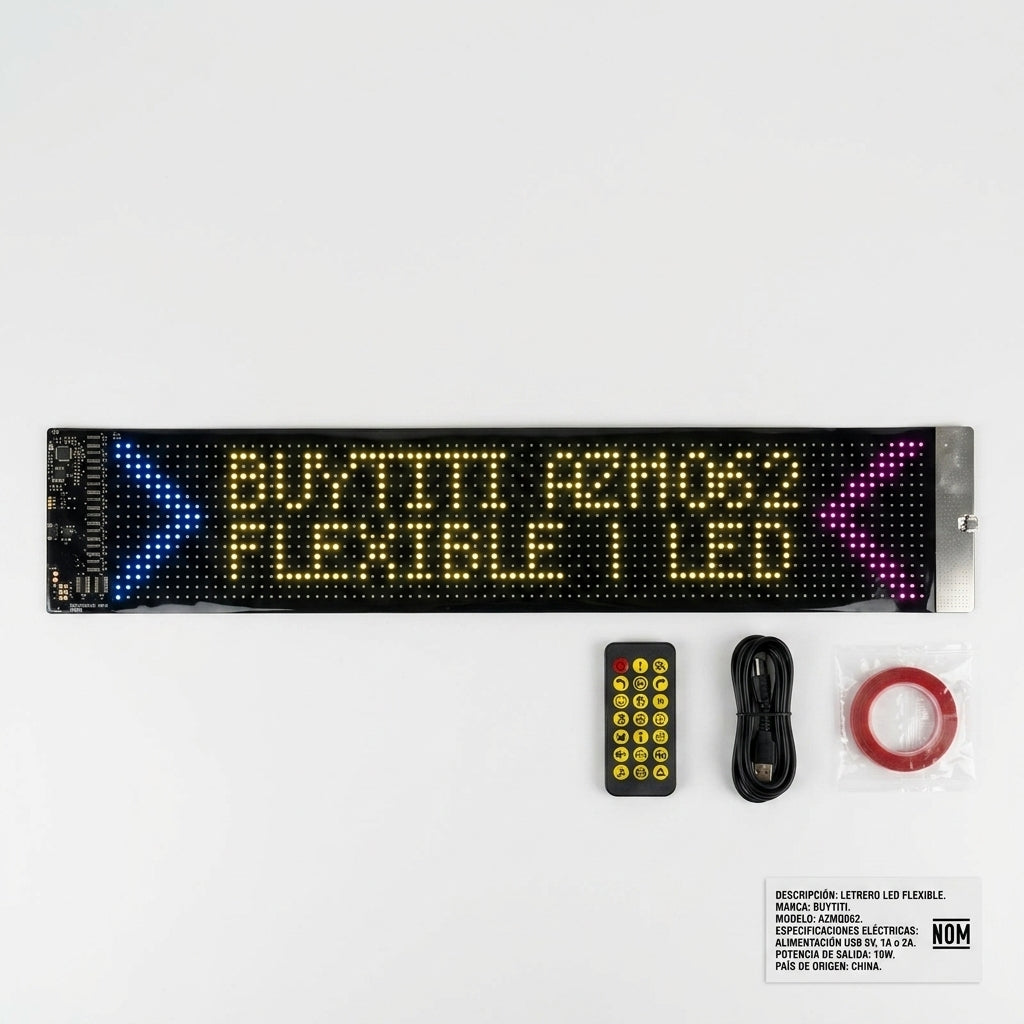 Letrero LED Flexible personalizable BUYTITI AZMQ062