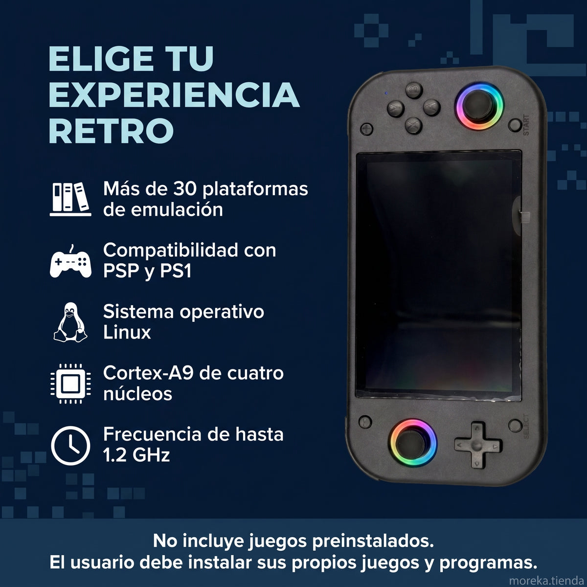 Consola Portátil SJGAM M26 Pantalla IPS 5.1 Pulgadas, Linux  30 Plataformas de Emulación