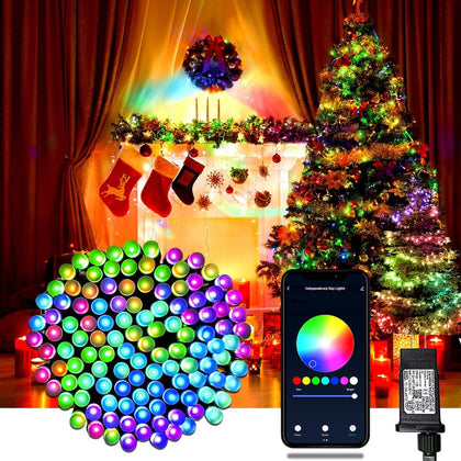 Luces inteligentes Led multicolor Bluetooth impermeables Navidad