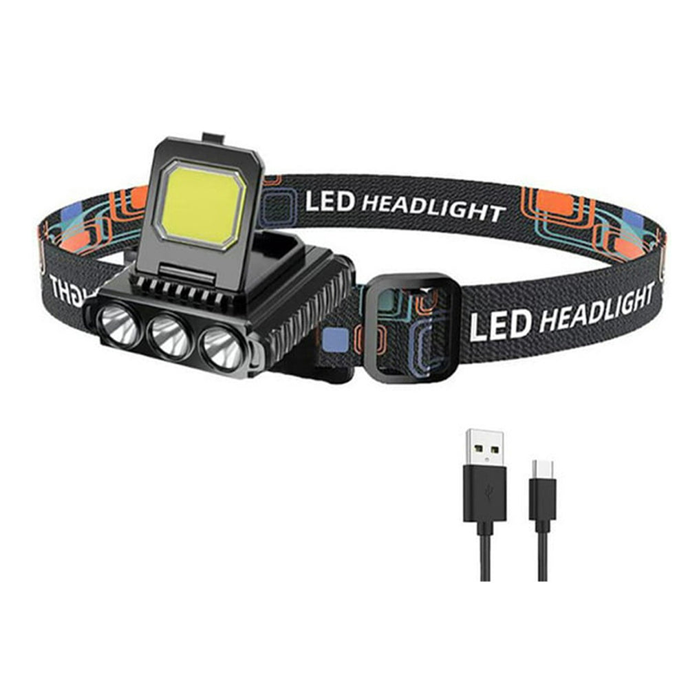 Lámpara De Cabeza Linterna Minero Recargable Impermeable M-801S