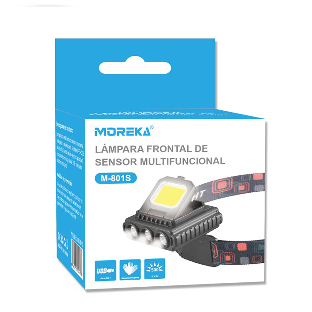 Lámpara De Cabeza Linterna Minero Recargable Impermeable M-801S