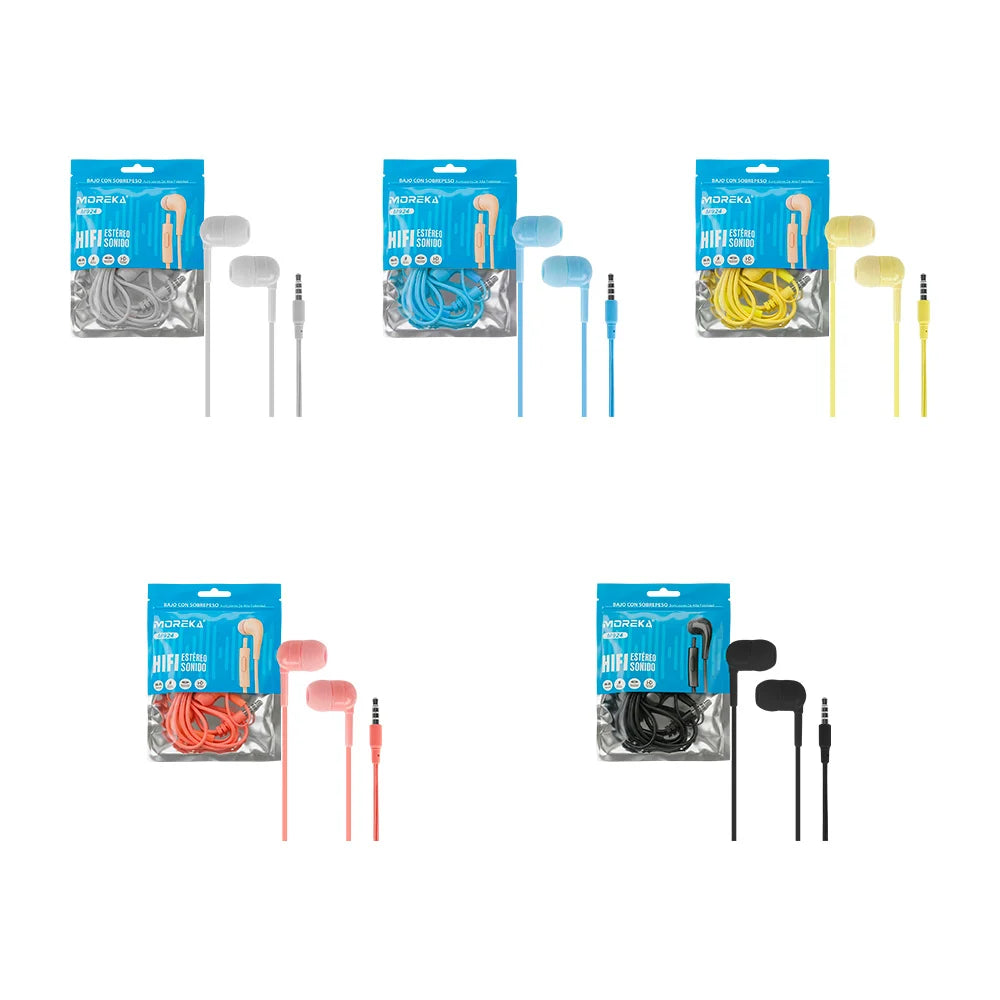 Audífonos Alámbricos Moreka M924 Sonido claro y control