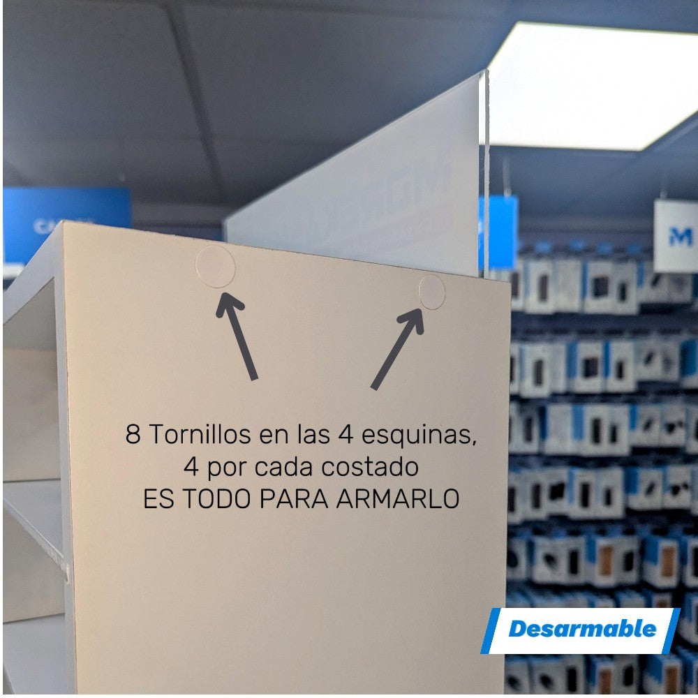 Exhibidor Moreka mod 2200 con 80 accesorios para celulares desarmable