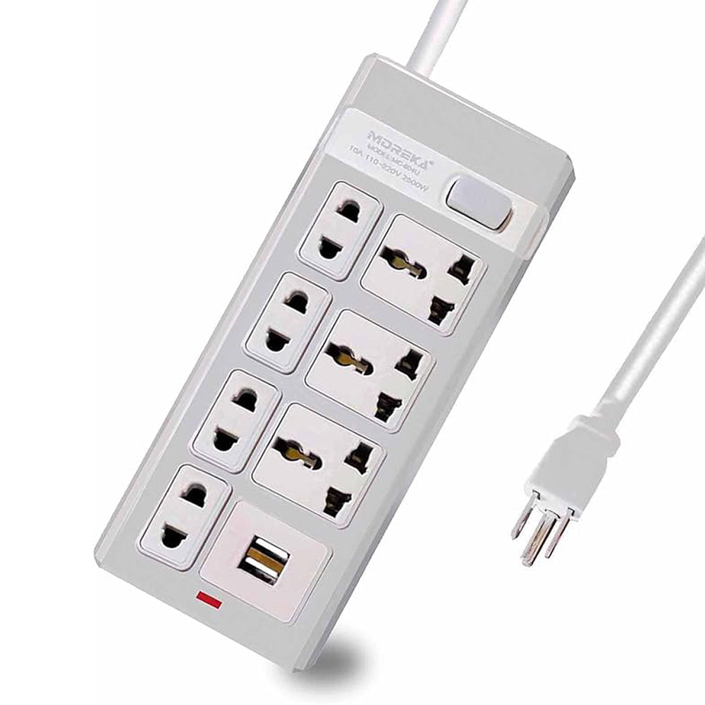 Multicontacto 7 Conexiones 2 Puertos Usb MC-004U