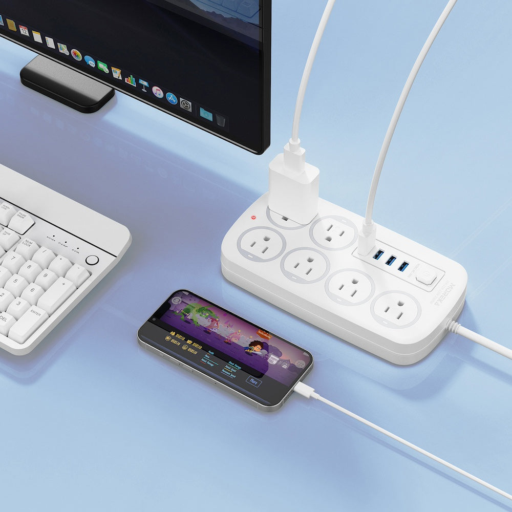 Multicontacto 6 Conexiones 4 Puertos Usb MC-J06U