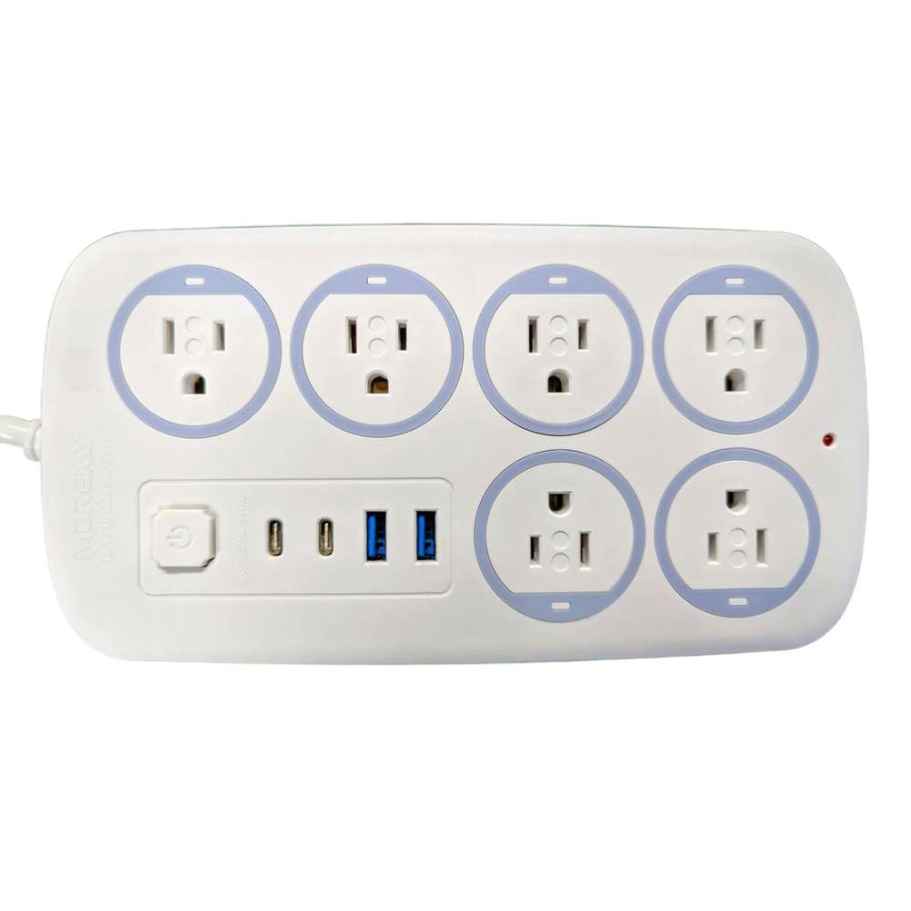 Multicontacto 6 Conexiones 2 Puertos Usb 2 Puertos C MC-5448c