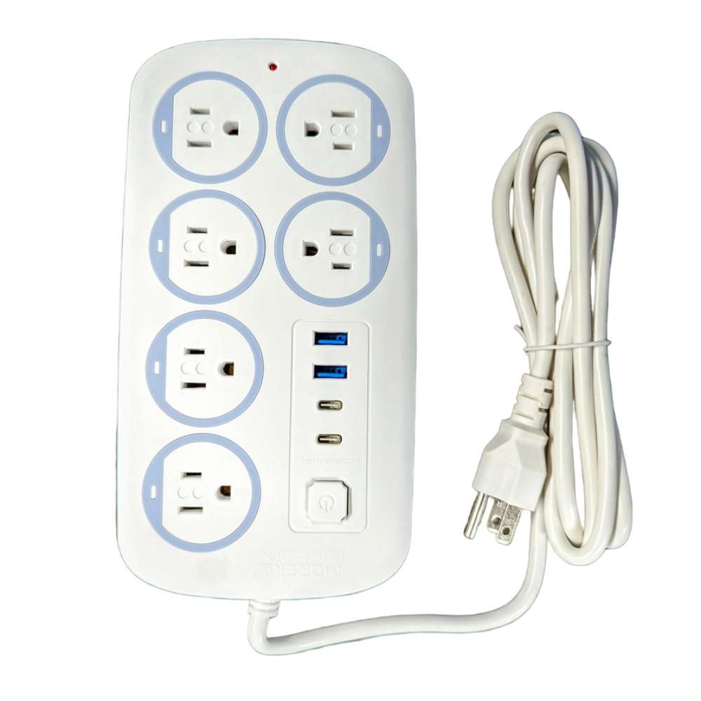 Multicontacto 6 Conexiones 2 Puertos Usb 2 Puertos C MC-5448c