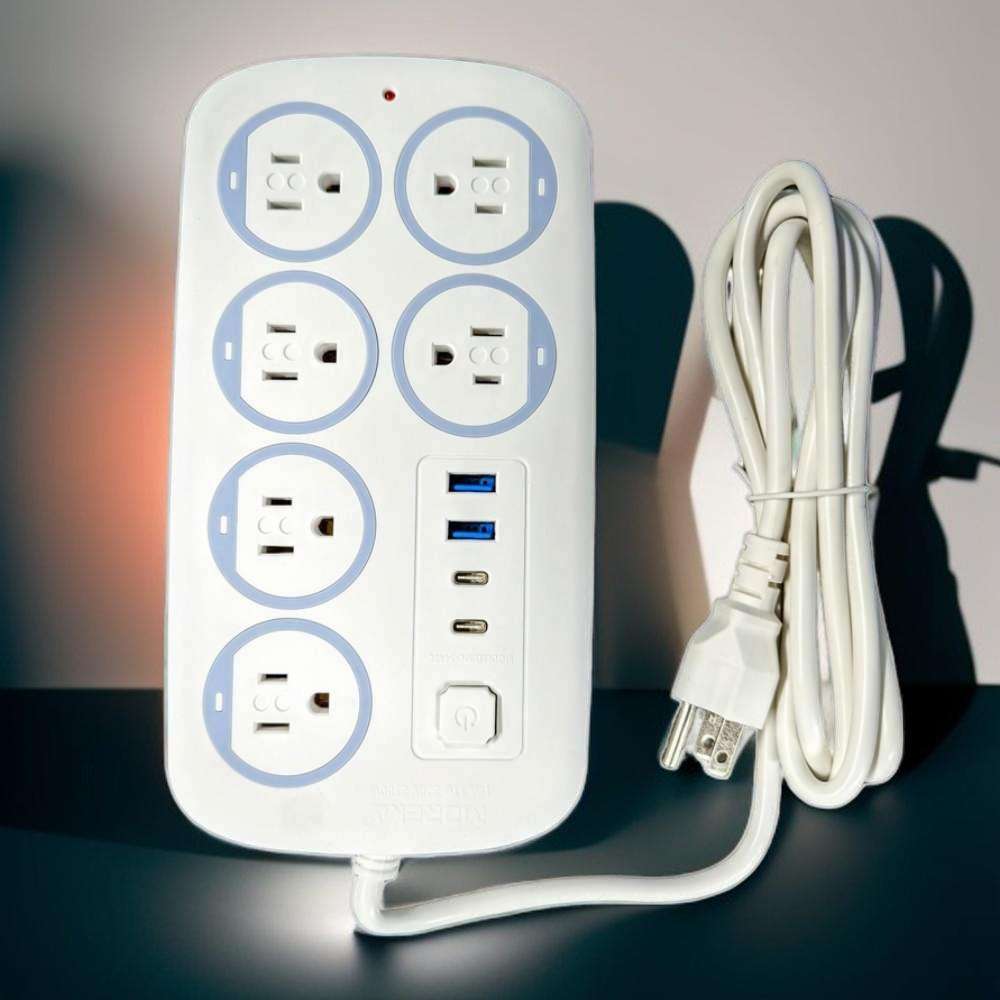 Multicontacto 6 Conexiones 2 Puertos Usb 2 Puertos C MC-5448c