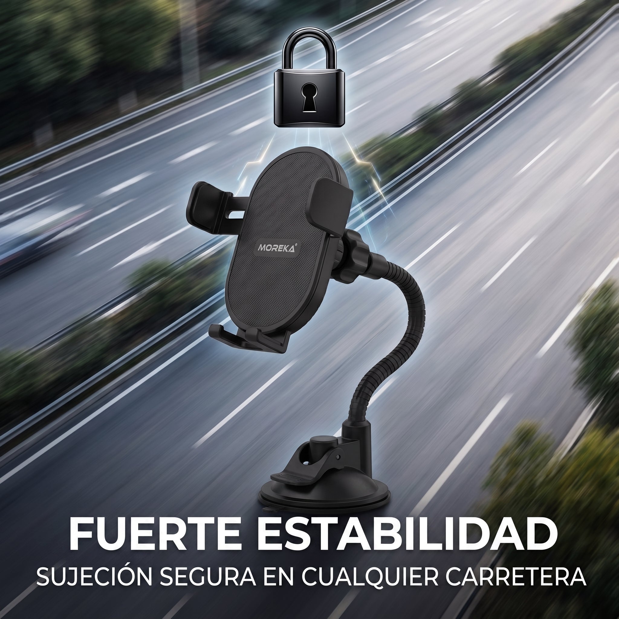 Soporte para Teléfonos Móviles Moreka MH-71C con Rotación de 360 Grados