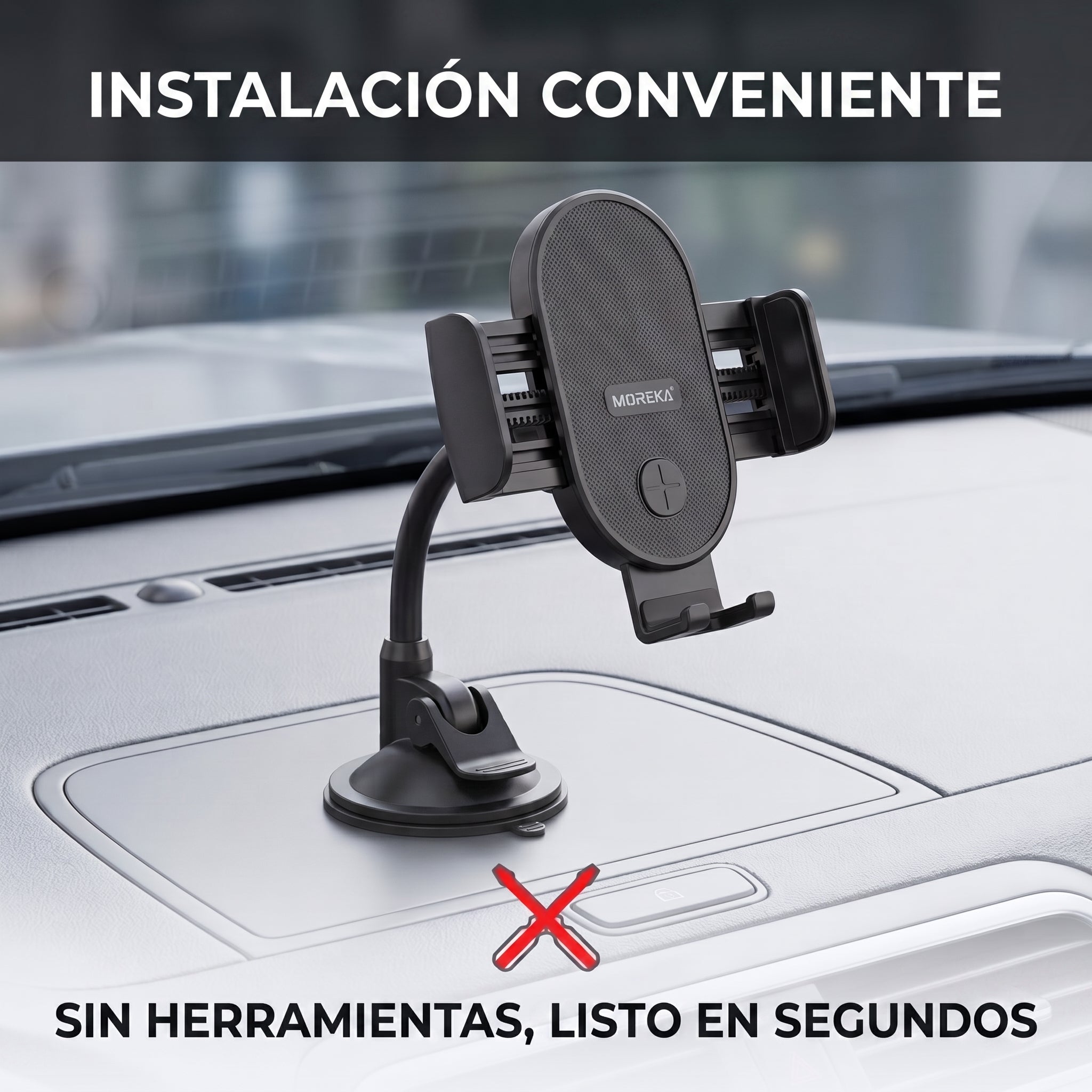 Soporte para Teléfonos Móviles Moreka MH-71C con Rotación de 360 Grados