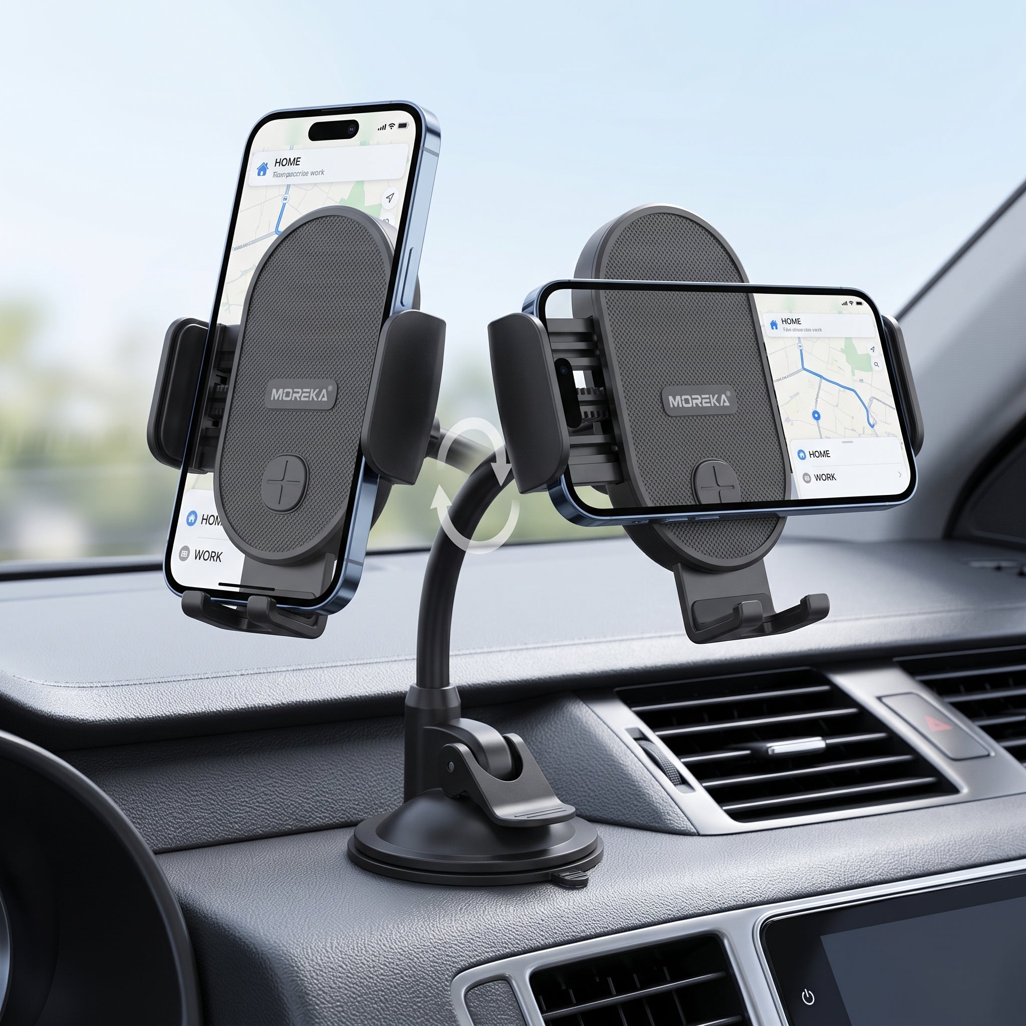 Soporte para Teléfonos Móviles Moreka MH-71C con Rotación de 360 Grados