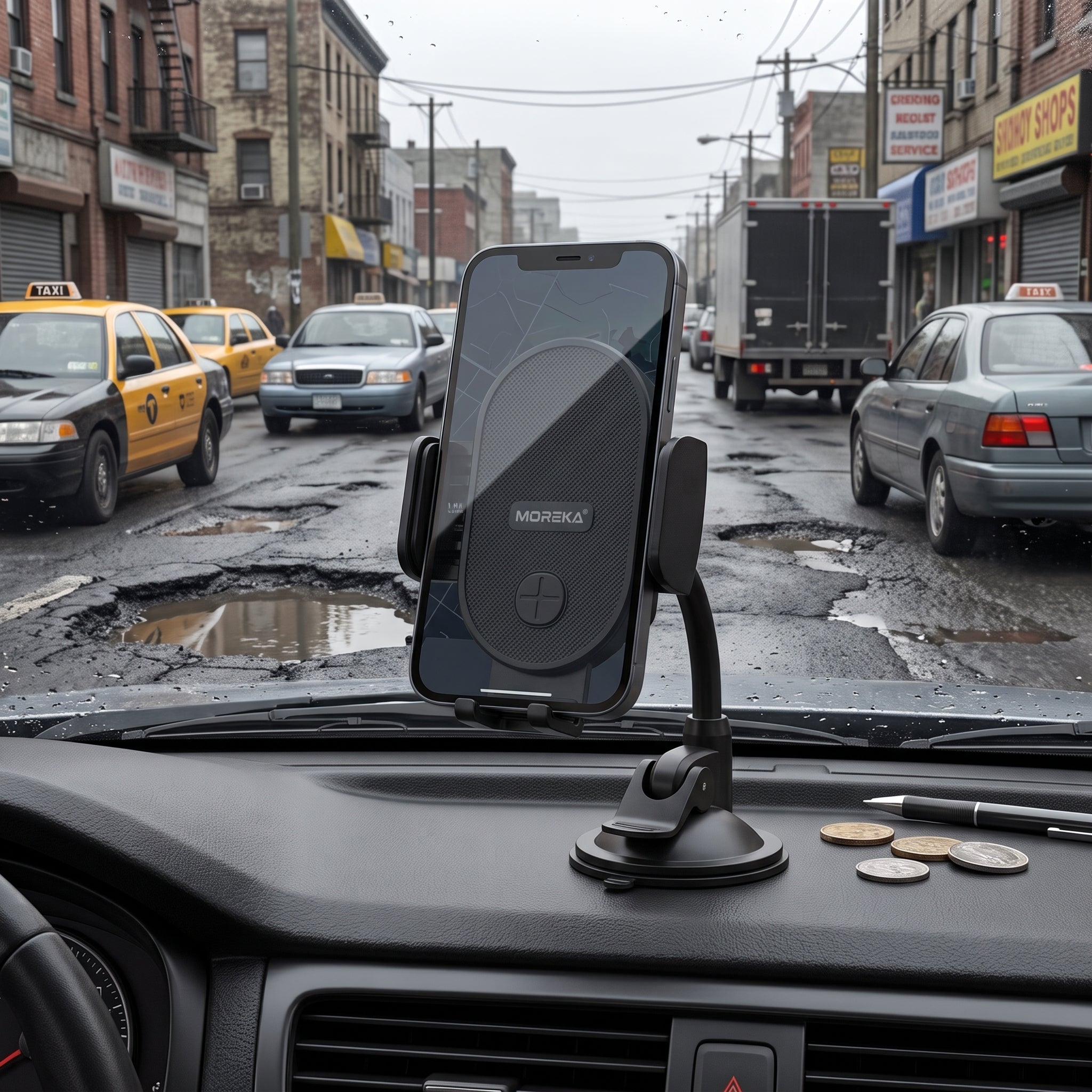Soporte para Teléfonos Móviles Moreka MH-71C con Rotación de 360 Grados