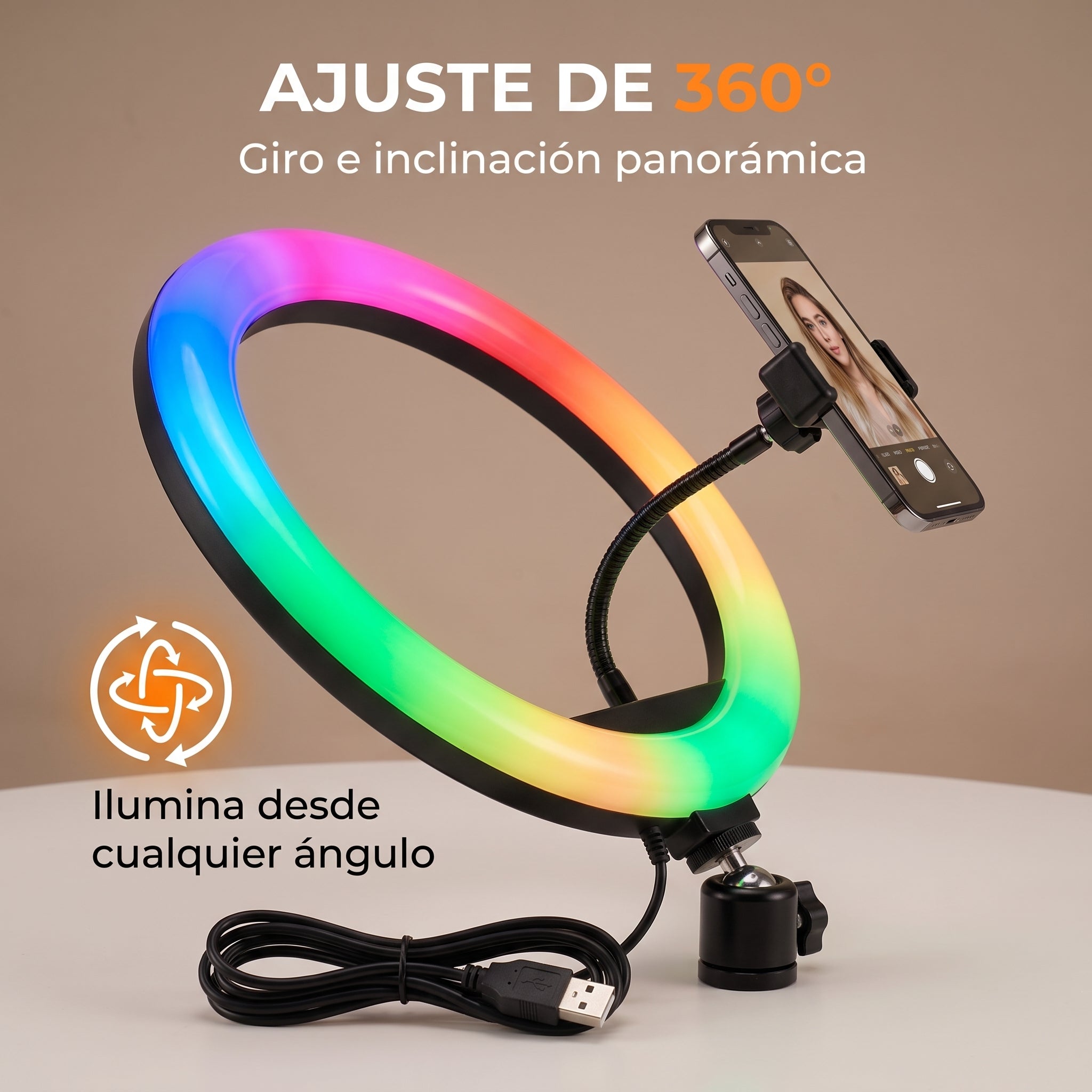 Aro de Luz LED RGB MJ-36