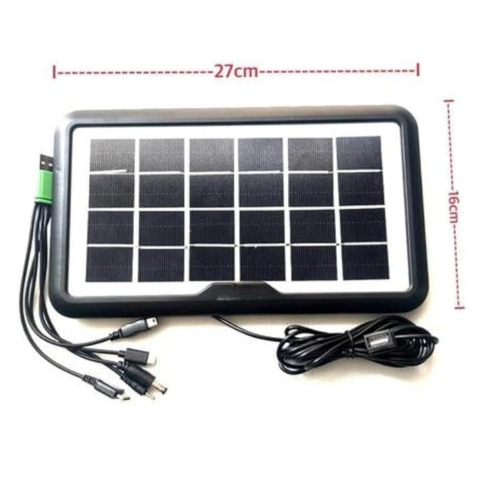 Panel Solar Portátil 3.8W 6V 5 conectores Moreka MOR-10T