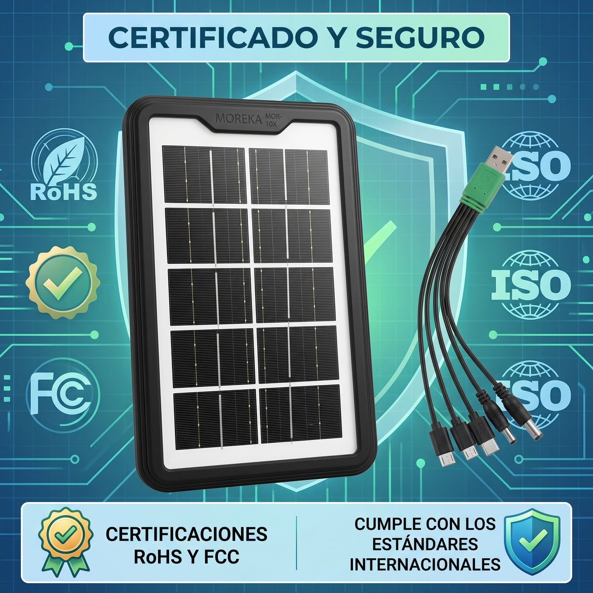 Panel Solar Moreka MOR-10X 3W: Energía de Emergencia