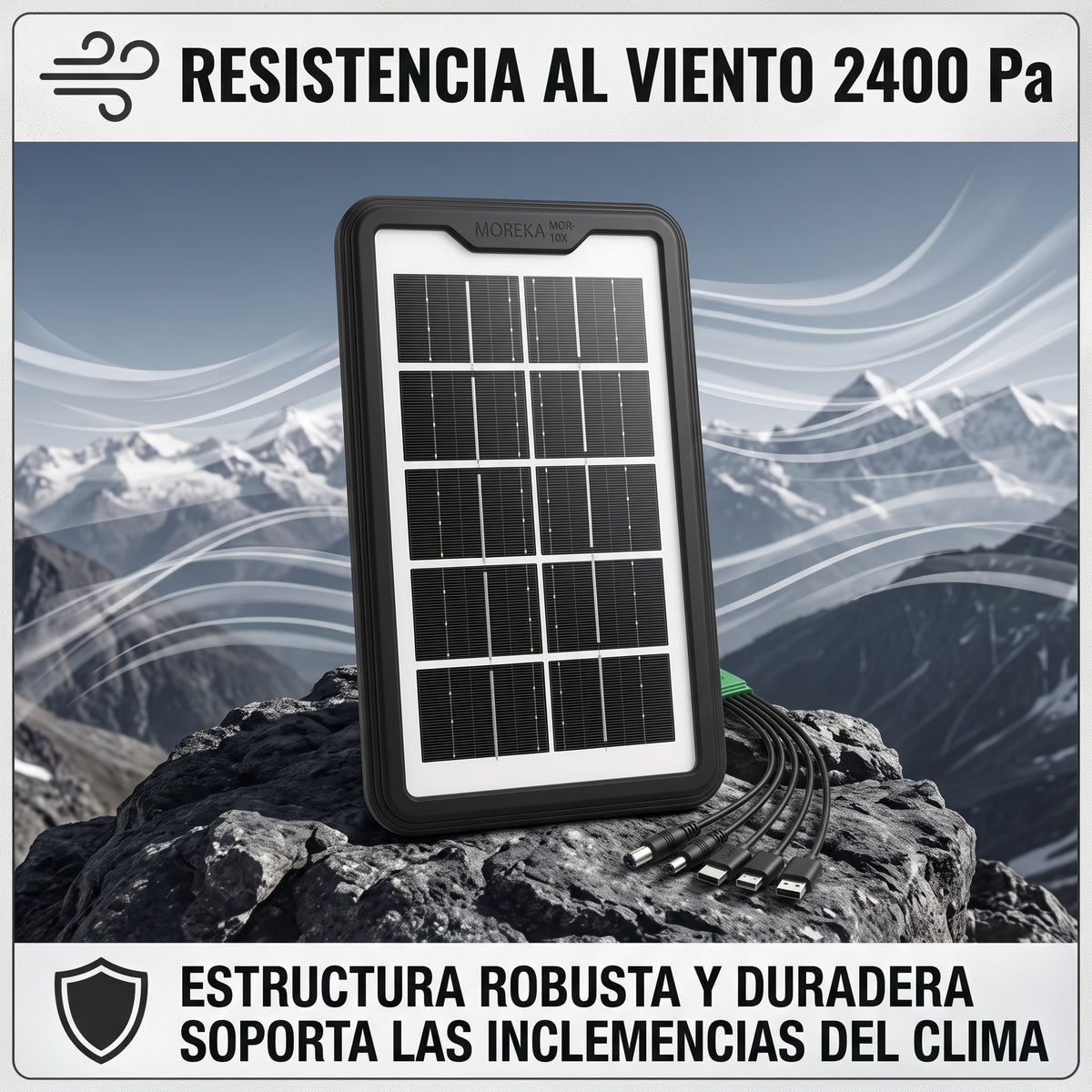 Panel Solar Moreka MOR-10X 3W: Energía de Emergencia