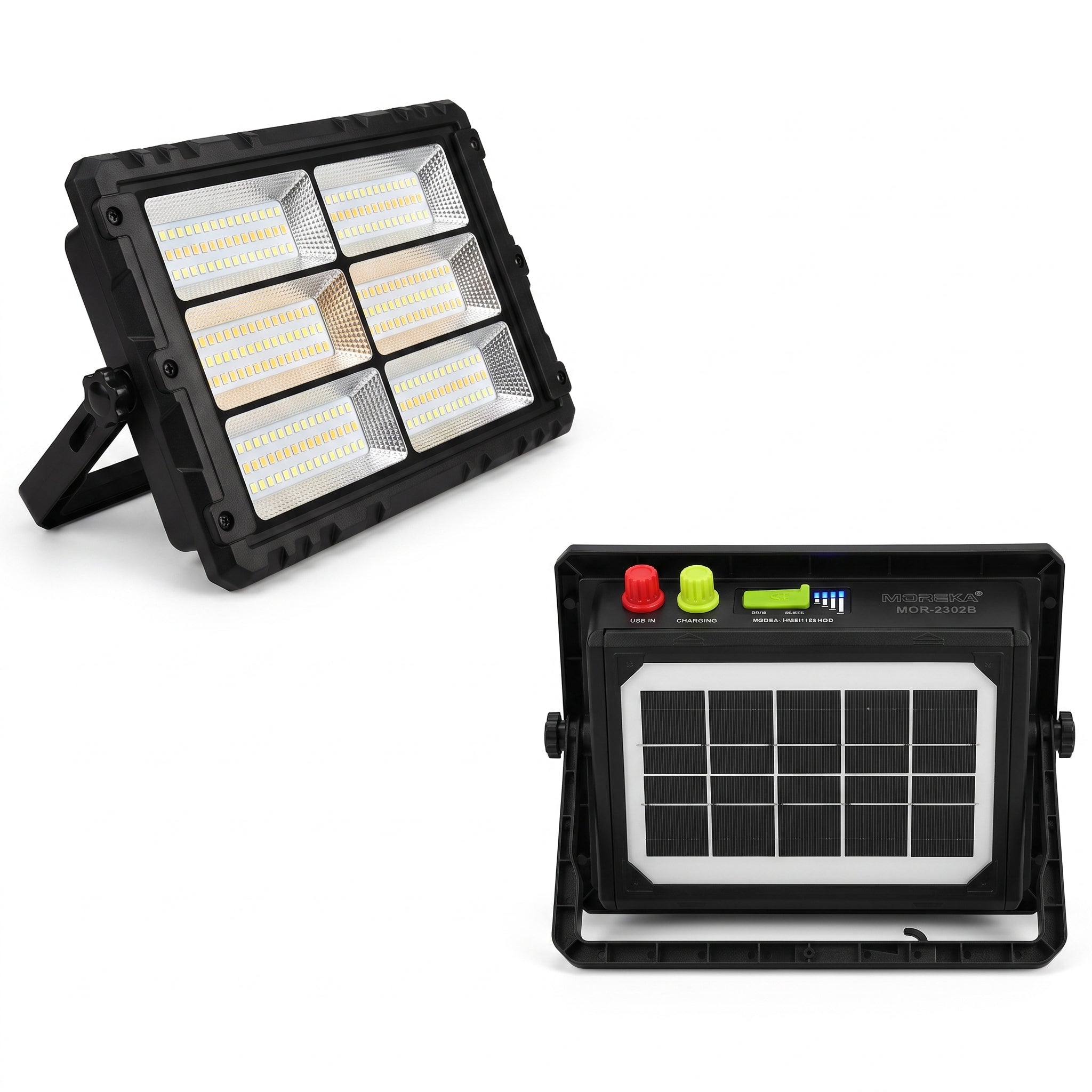 Foco Proyector Solar Portátil Moreka MOR-2302B 400W 8000mAh