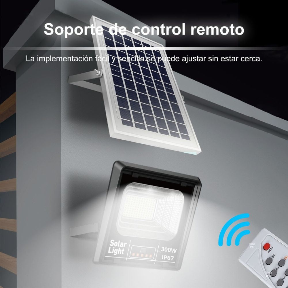 Reflector Solar 100W 6500mAh con Panel solares para intemperie IP67 MOR-100H