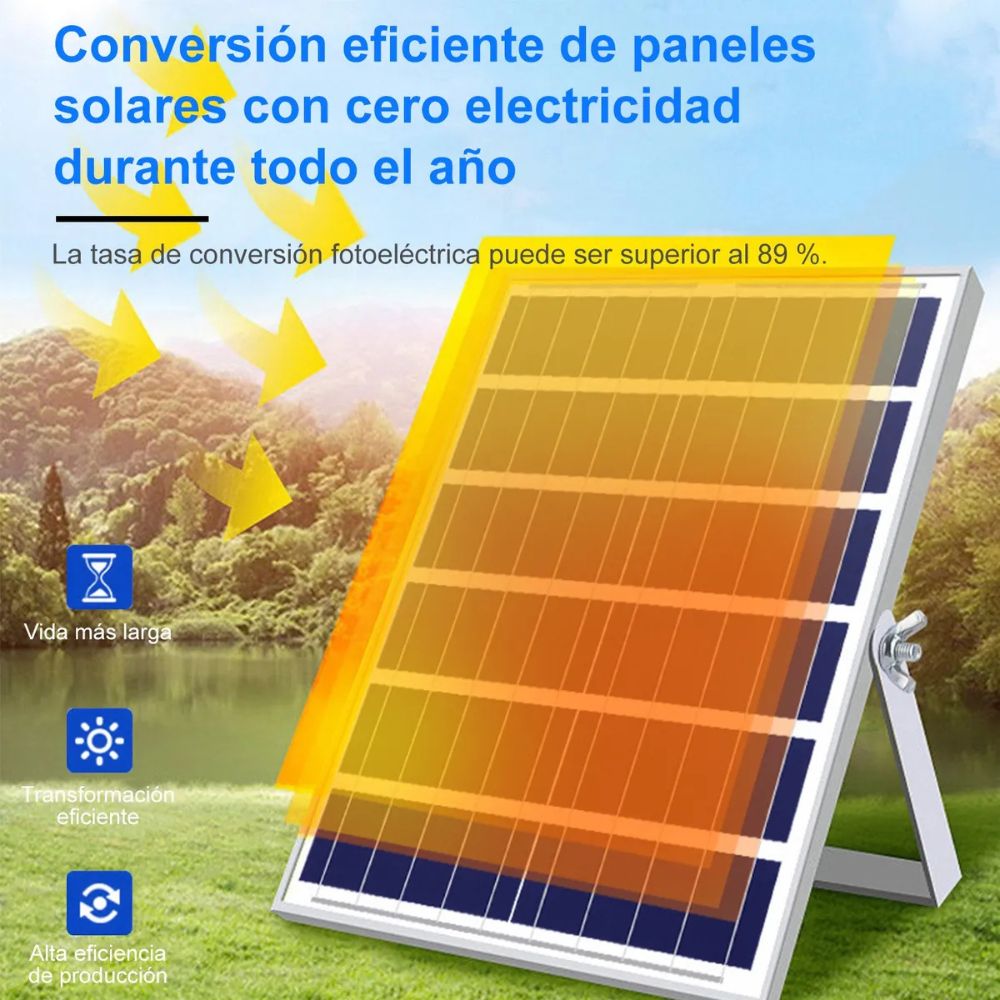 Reflector Solar 100W 6500mAh con Panel solares para intemperie IP67 MOR-100H