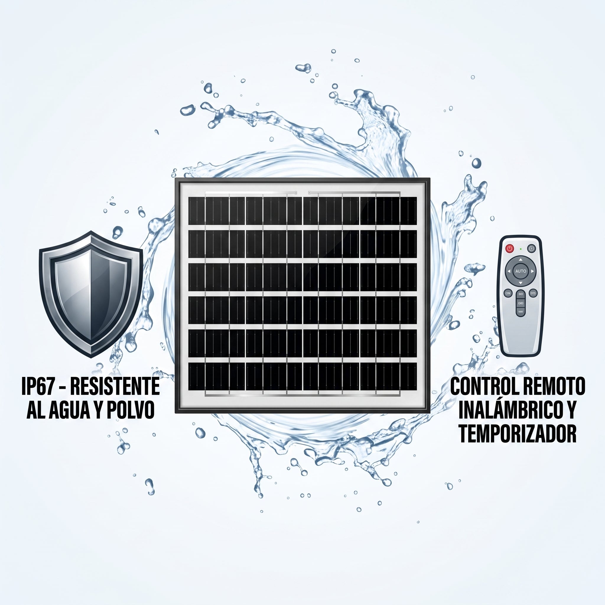 Lámpara Solar Moreka MOR-200H 200W IP67 Control Remoto 15000 mAh