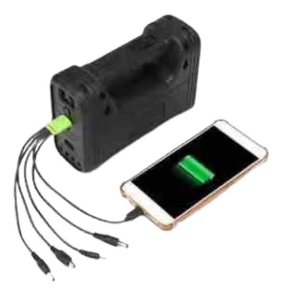 Mini Sistema Solar 3 Focos Linterna Power Bank MOR-8017