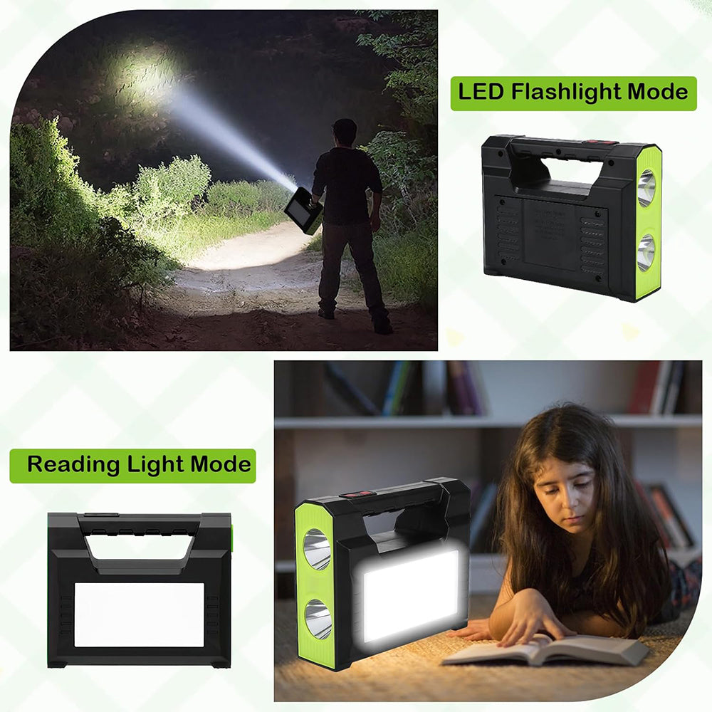 Mini Sistema Solar 3 Focos Linterna Power Bank 4000 mAh MOR-C71