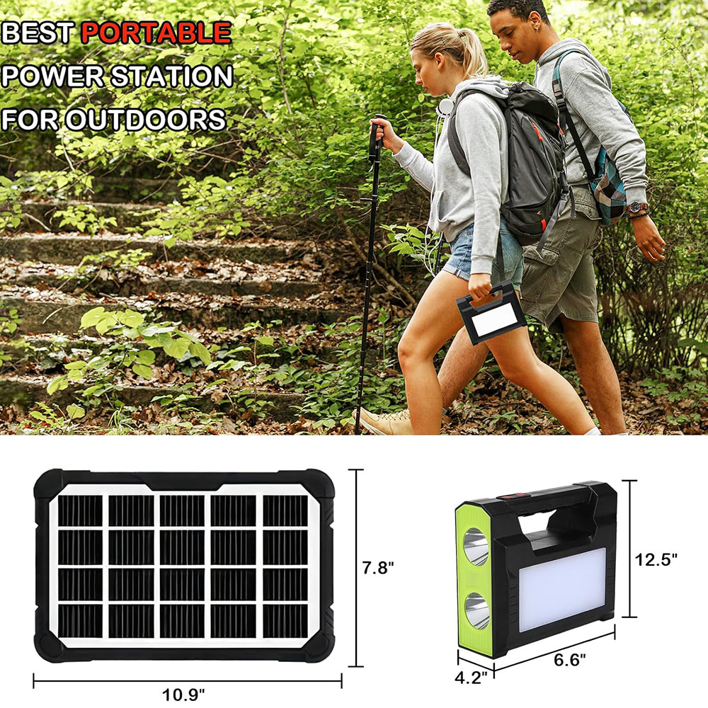 Mini Sistema Solar 3 Focos Linterna Power Bank 4000 mAh MOR-C71