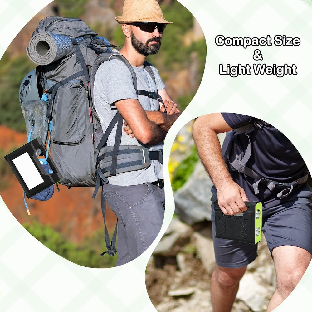 Mini Sistema Solar 3 Focos Linterna Power Bank 4000 mAh MOR-C71