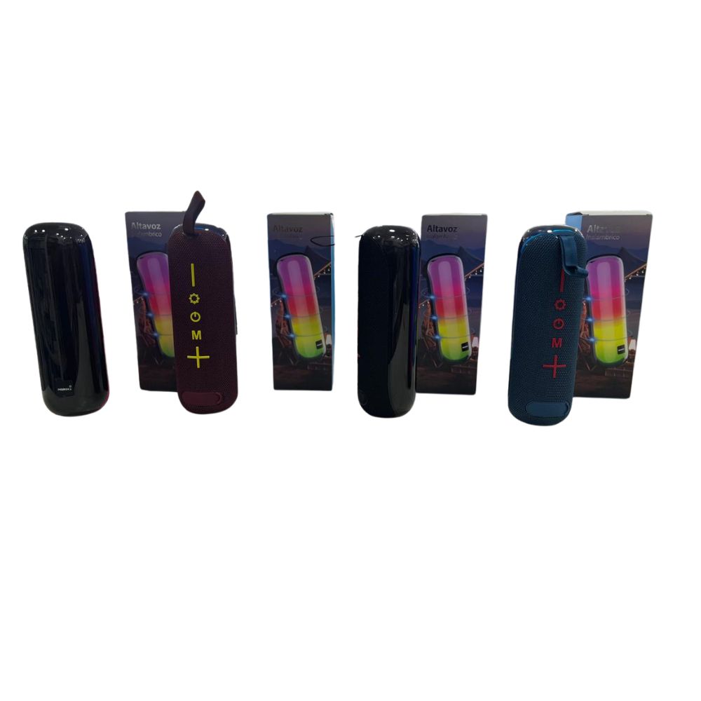 Bocina Moreka 408 14W (2 x 7W) 3000mAh Batería Bluetooth V5.3 IPX5 Resistente al Agua Luz RGB Micrófono Incorporado Radio FM
