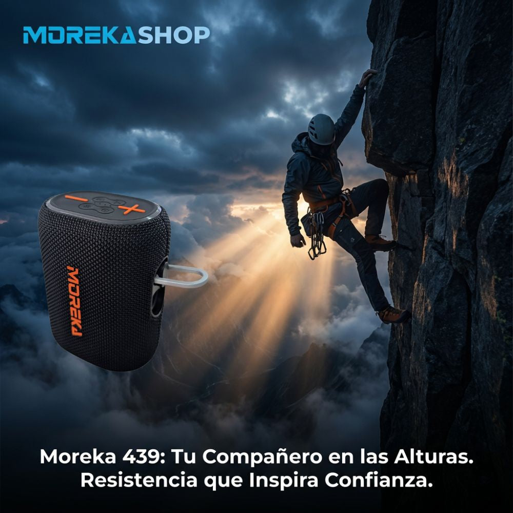 Bocina Power Bank Moreka 439 10W 5000mAh cables tipo IP y C hasta 25 Horas