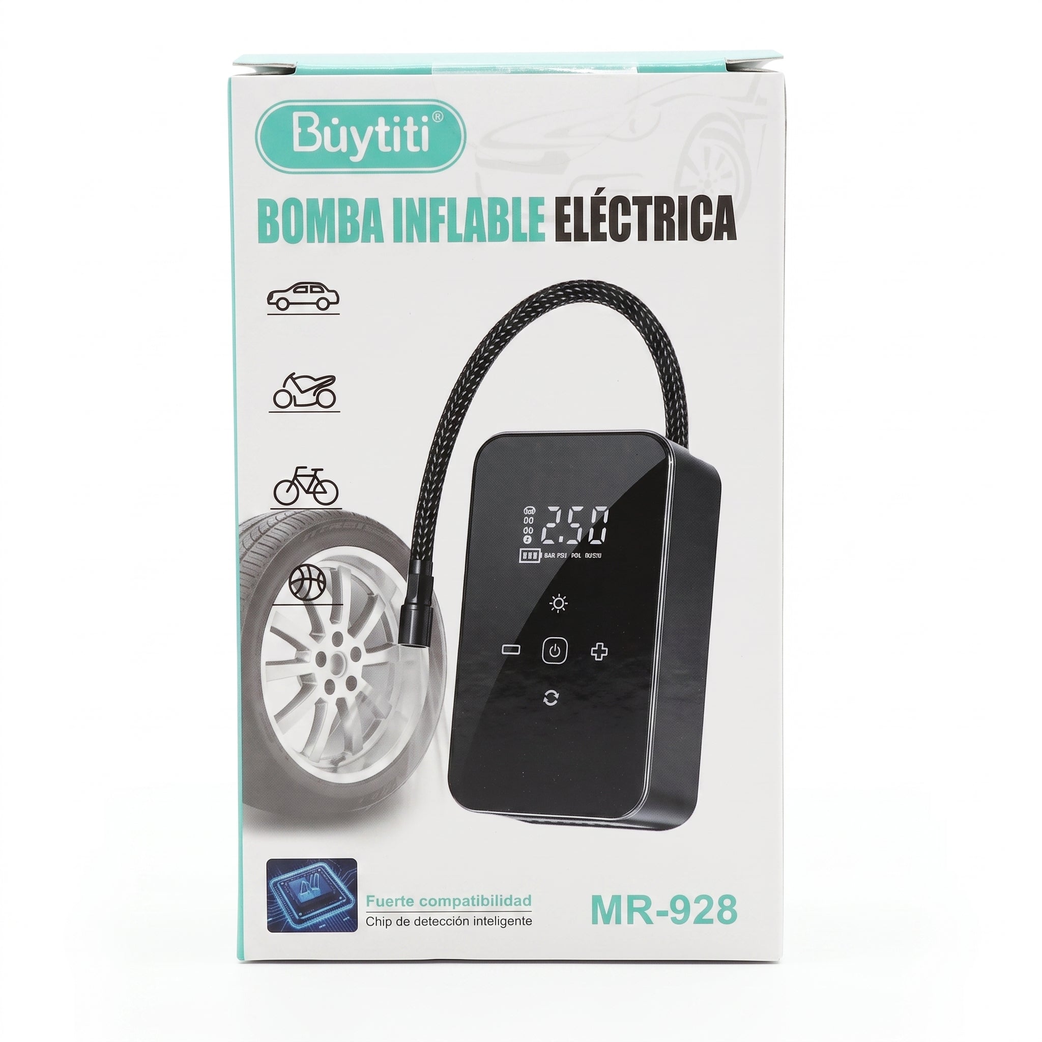 Bomba Inflable Eléctrica Portátil BuyTiti MR-928 150 PSI Batería 3900 mAh