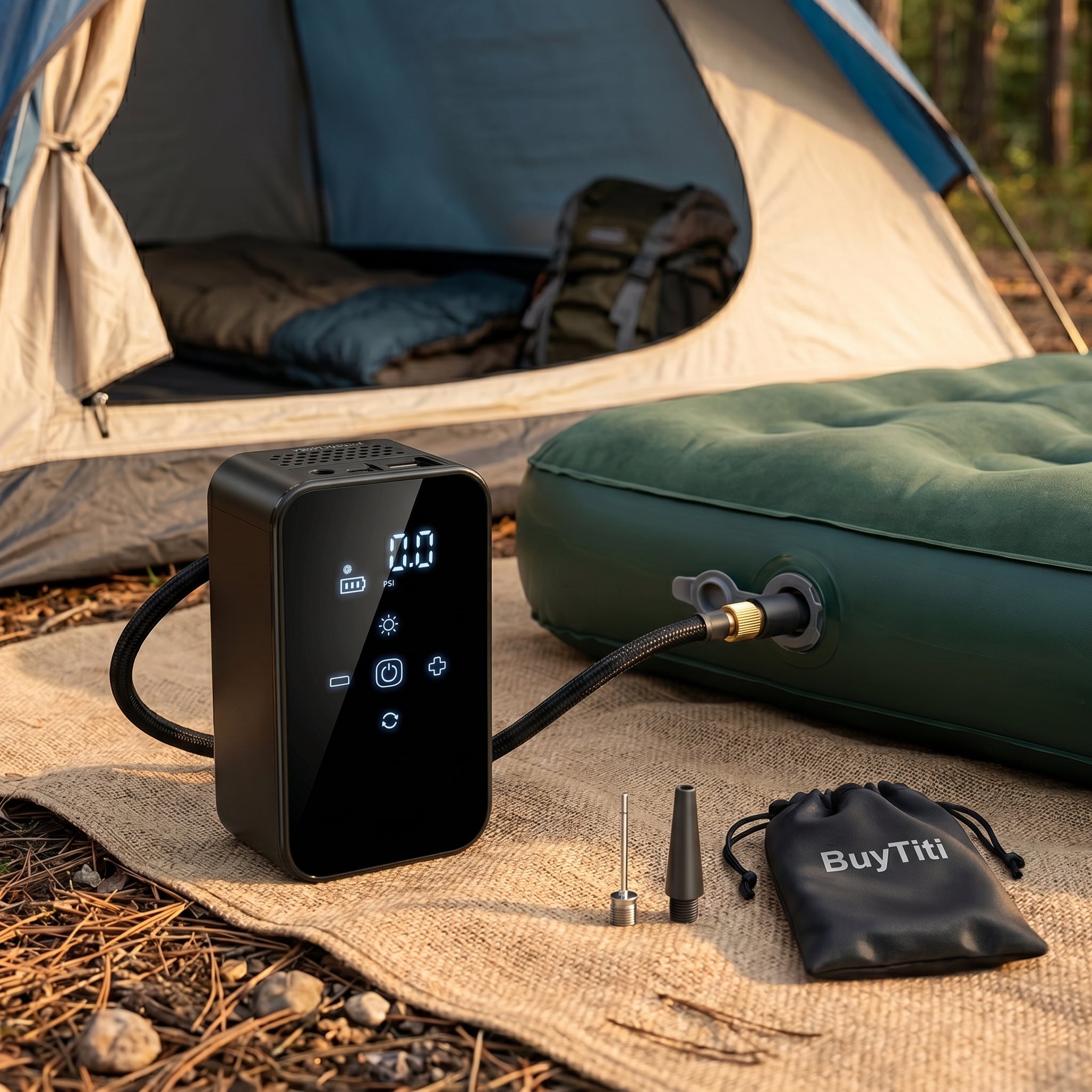 Bomba Inflable Eléctrica Portátil BuyTiti MR-928 150 PSI Batería 3900 mAh