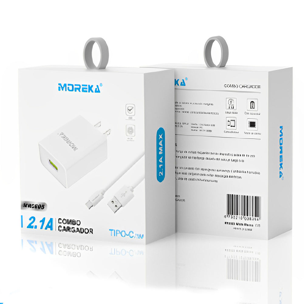 Cargador 2.1A Moreka MR2805 Incluye Cable tipo C 1M