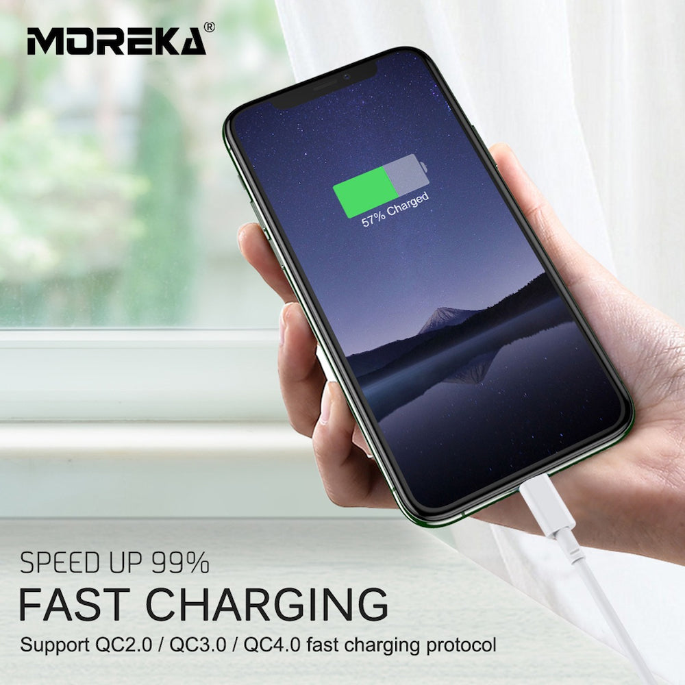 Cargador Moreka MR1275 2.1A, 10W Carga Rapida