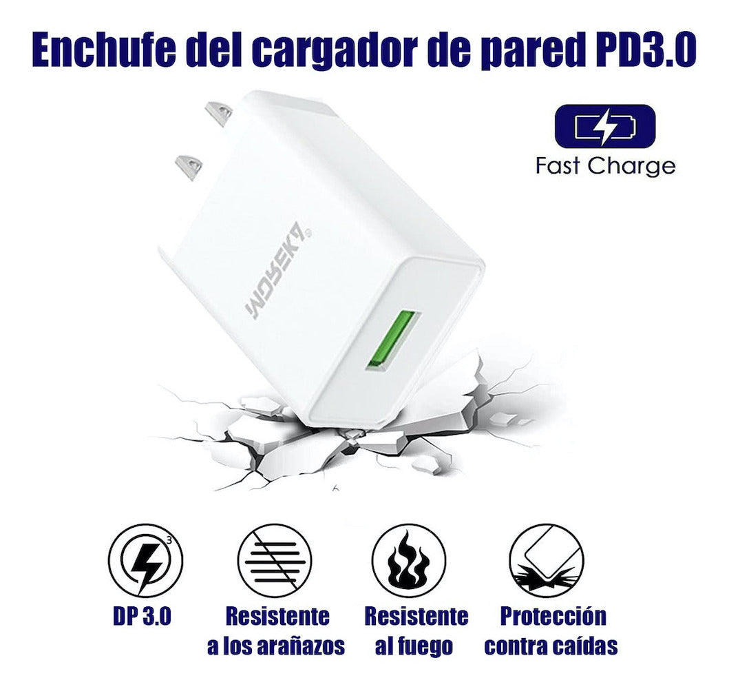 Cargador Moreka N0411 2.4A 2 USB incluye Cable V8 1M