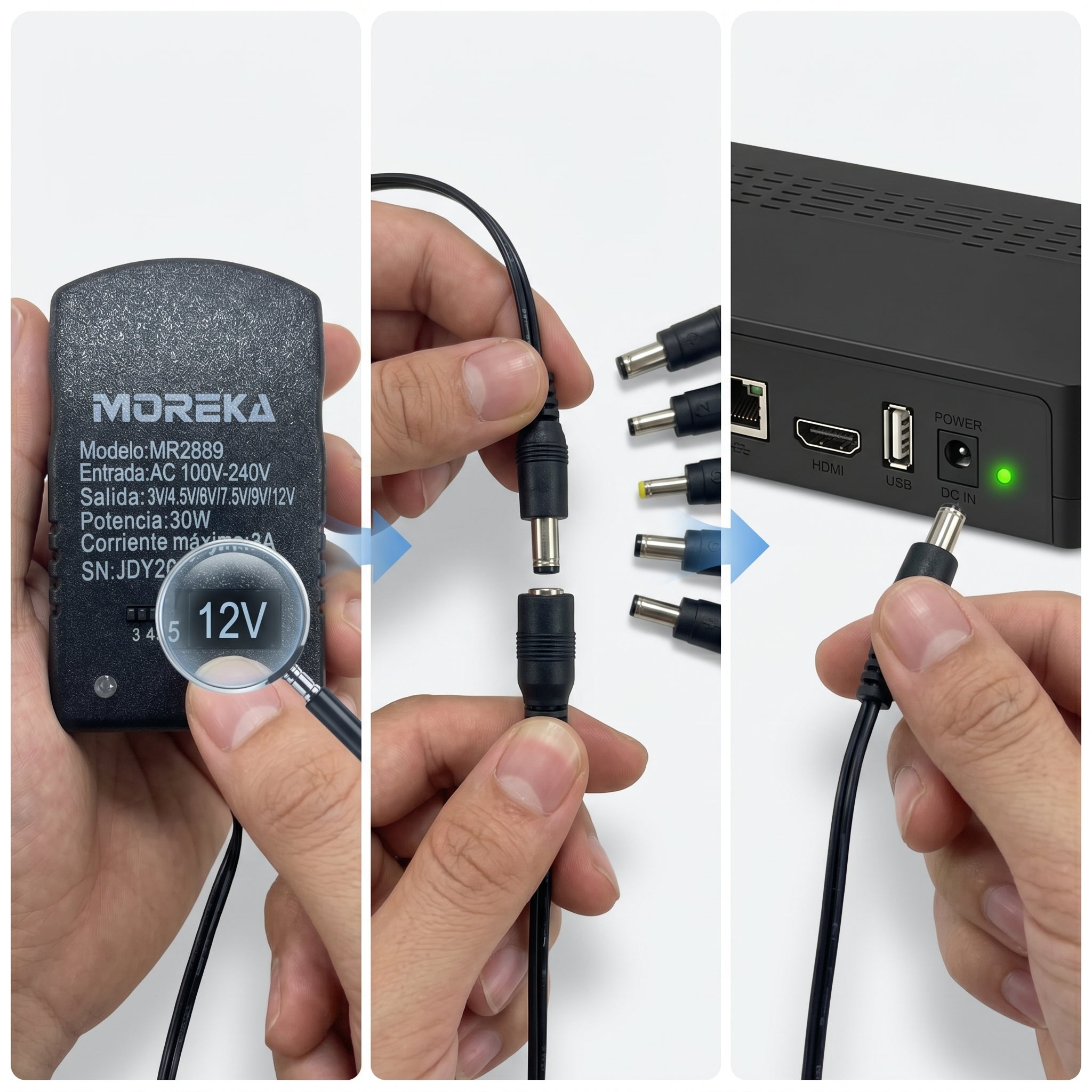 Cargador Universal Moreka MR2889 7 Conectores 3A