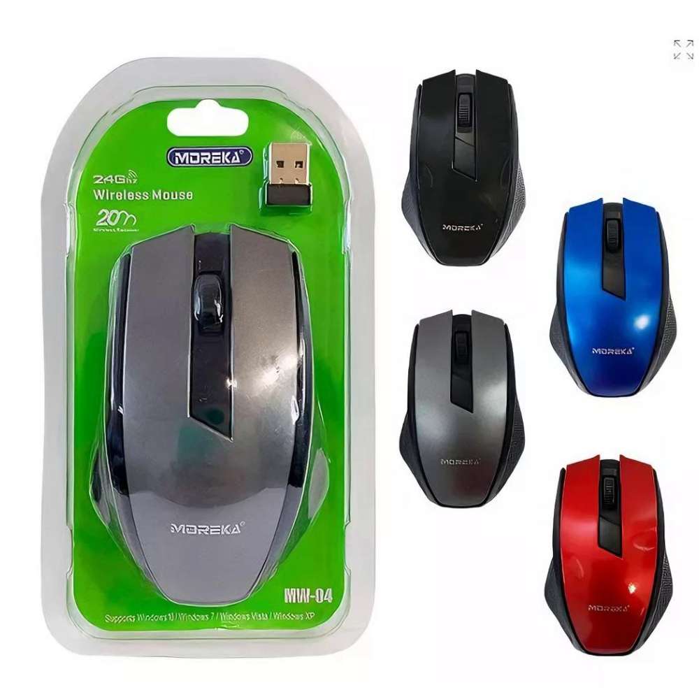 Mouse Bluetoth Moreka MW-04 Óptico colores