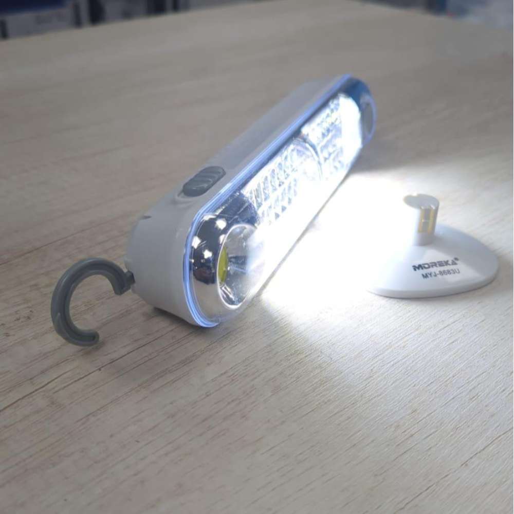 Lampara de Emergencia portátil Moreka MYJ-8683U 43 Leds recargable gancho pegable