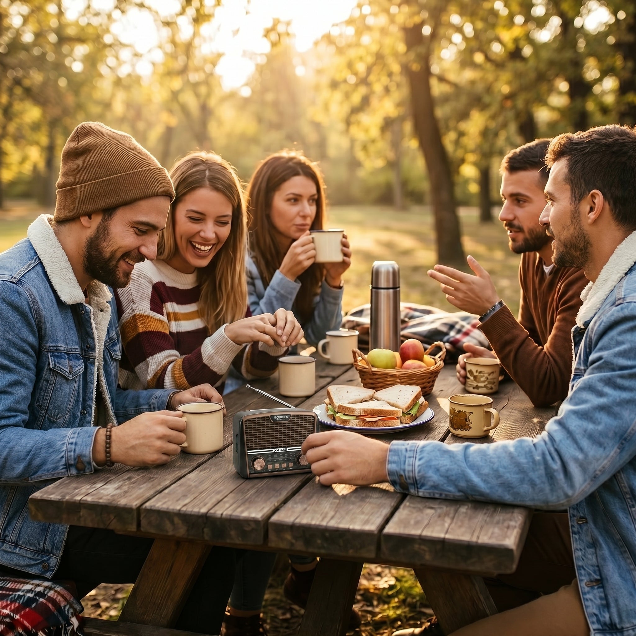 Receptor de 3 Bandas con Súper Bajos y Altavoz de 6W Radio Moraka-228 Potencia y Graves Profundos en un Solo Equipo