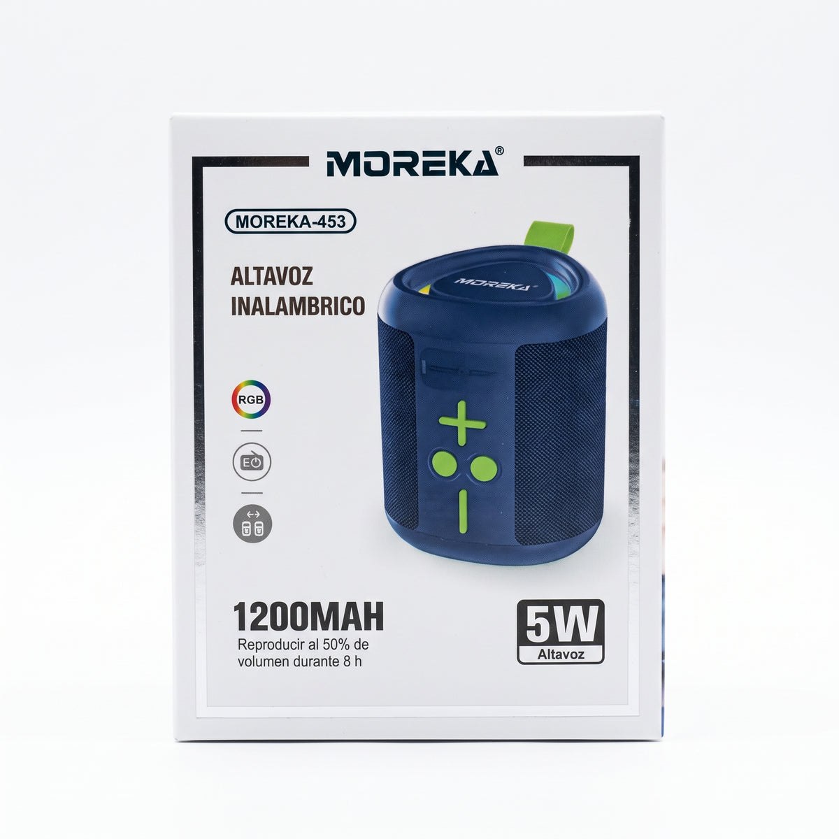 Altavoz Inalámbrico Bluetooth Moreka-453 8 Horas Batería Luces RGB