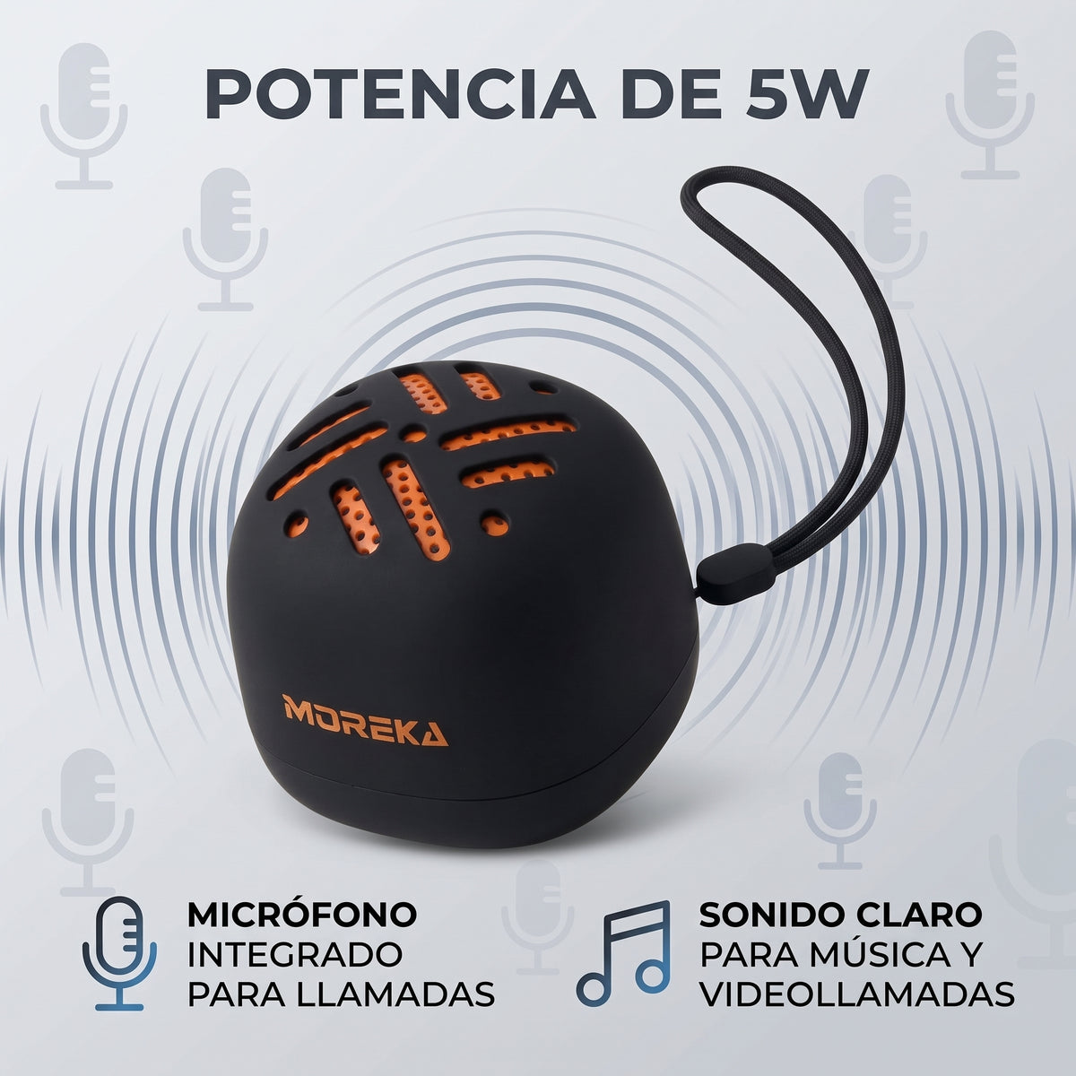 Altavoz Inalámbrico Imantado Portátil Moreka-455 Imán Micrófono TWS