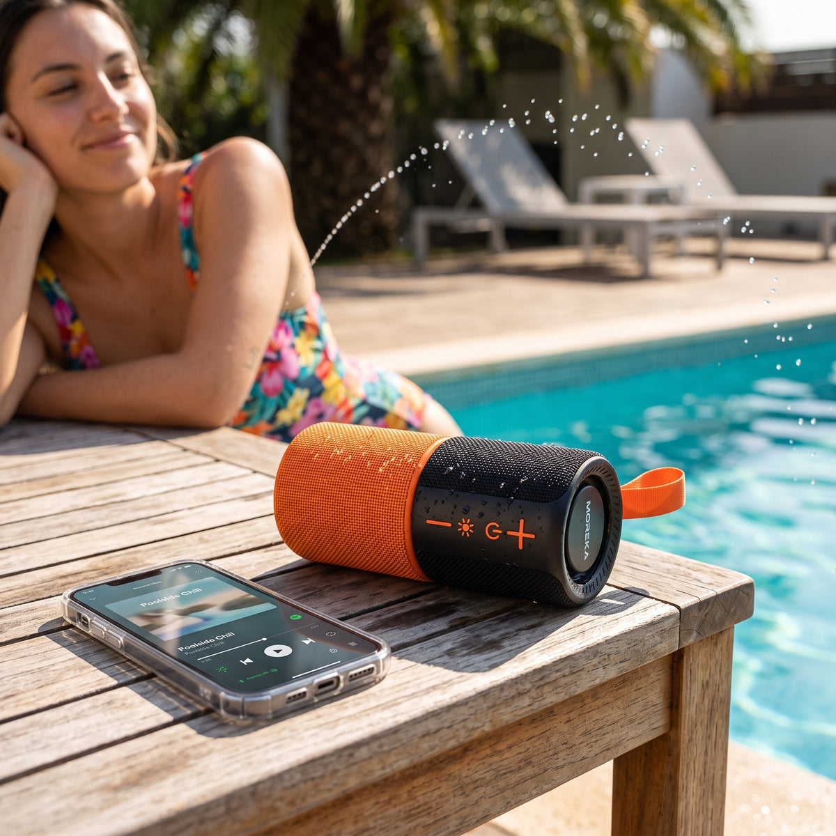 Bocina Inalámbrica Moreka-456 2 en 1 con 20W, Bluetooth 5.4 y Diseño Magnético