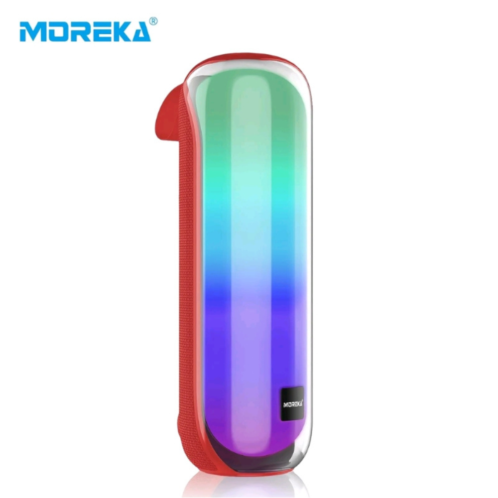Bocina Moreka 408 14W (2 x 7W) 3000mAh Batería Bluetooth V5.3 IPX5 Resistente al Agua Luz RGB Micrófono Incorporado Radio FM