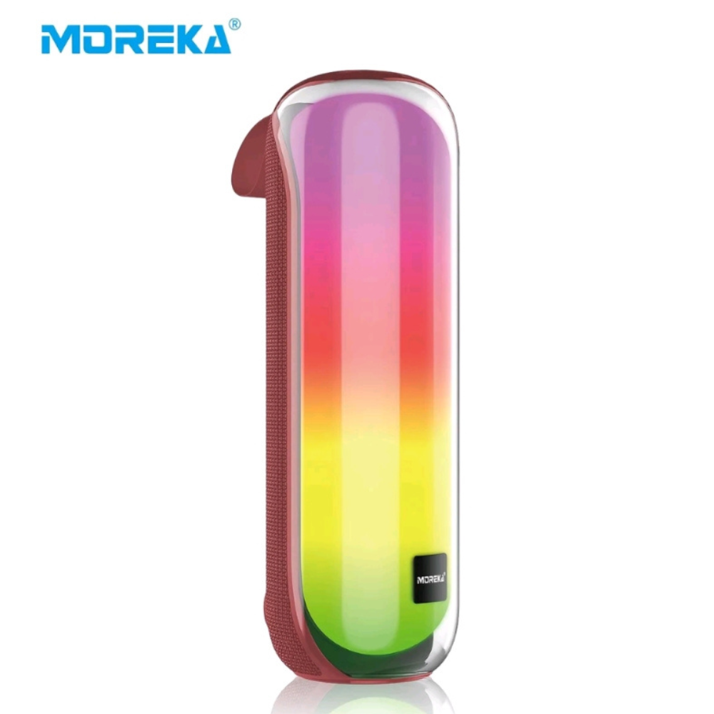 Bocina Moreka 408 14W (2 x 7W) 3000mAh Batería Bluetooth V5.3 IPX5 Resistente al Agua Luz RGB Micrófono Incorporado Radio FM